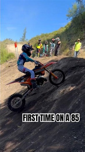 first time riding an 85 this weekend #hillclimb #ktm #dirtbike #moto