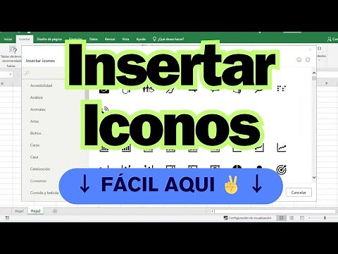 donde esta la opcion para insertar iconos en excel