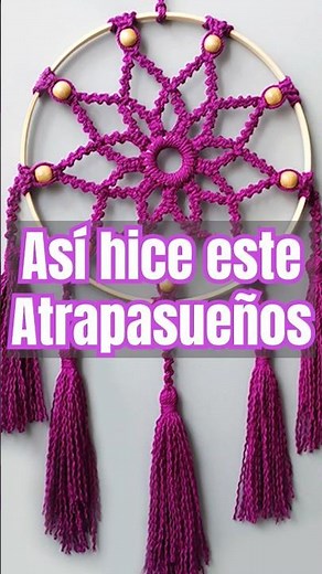 Hermoso y FÁCIL atrapasueños!😲 Tutorial completo en mi canal #atrapasueños #macrame #macrametutorial