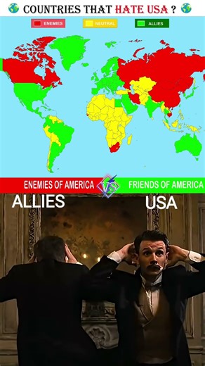 * Allies vs Rivals of USA 🌍😳 | World Map Explained🤯 #shorts#short #fact