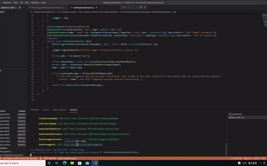 8.Azure Functions With Open API 扩展