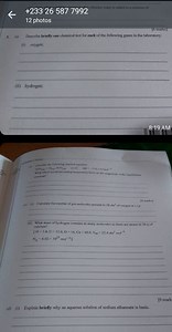 (a) Describe briefly one chemical test for each of the followin... | Filo