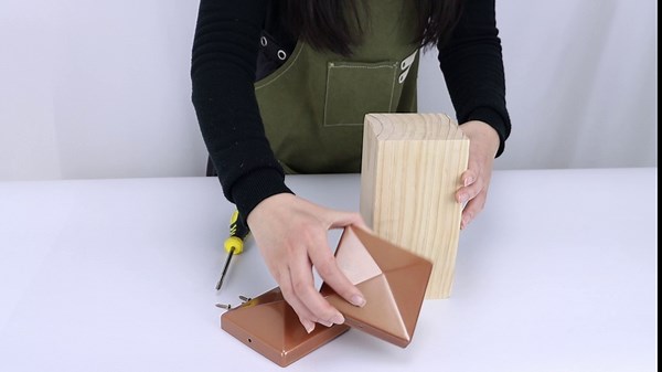 4x4 Post Caps, Black Fence Post Caps for True/Actual 4" x 4" Wood Posts, Metal Deck Post Caps Galvanized Steel Post Caps Keep Wooden Post from Cracking and Rotting (4PCS)