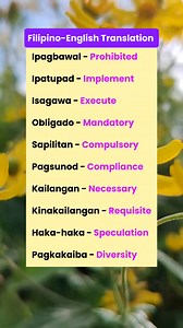1.2M views · 10K reactions | Filipino-English Translation #followersreels #Education #educational #englishteacher | Janes Lessons | Facebook