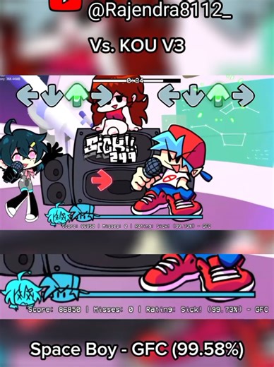 FNF Vs. Kou V3 - Space Boy (GFC - 99.58%) #fnfkou #koufnf #fnf #fnfmod #fridaynightfunkin