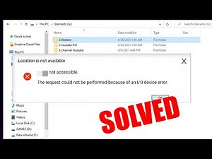 The Request Could Not Be Performed Because Of An I/O Device Error Windows 10 | Fix I/O Device Error