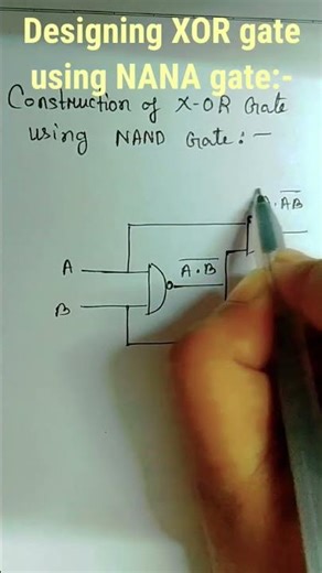DESIGNING XOR gate using NAND gate #youtubeshorts #computerscience #logicgates #digitalelectronics