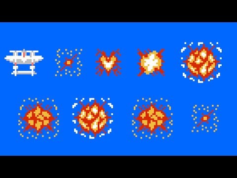 1942 (nes) plane burst animation high resolution recreation.