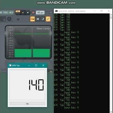 BPM measurement app with PyQt5 and PyAudio.