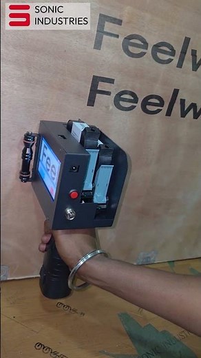 50mm Handheld TIJ Printer Logo Printing on Wood – Industrial Branding Demo😱🔥 #sonicindustries
