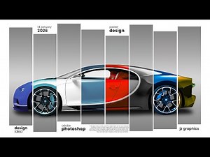 Modern Car Poster Design in Photoshop | Car Social Media Post Design | JZ Graphics