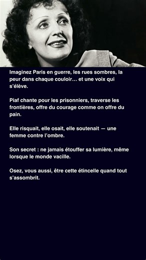 Édith Piaf : une voix d’espoir au cœur de la guerre