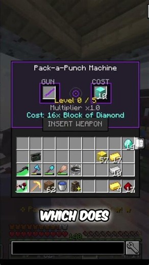 Minecraft Ray Gun UPGRADED: 1.5X DAMAGE BOOST! #shorts