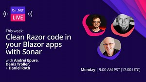 On .NET Live - Clean Razor code in your Blazor apps with Sonar