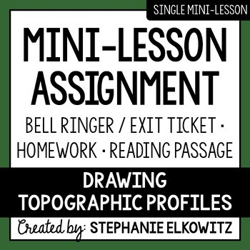 Creating Topographic Profiles Mini Lesson Activities | Sub Plans