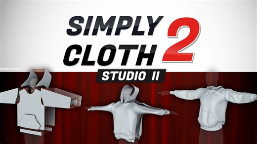 Simply Cloth Studio2.02布料模拟与服装设计Blender插件中文语音