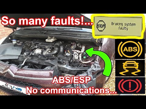Citroen C4 Picasso 2008 Engine ABS ESP EPB Gearbox faults... Fault finding and repair.