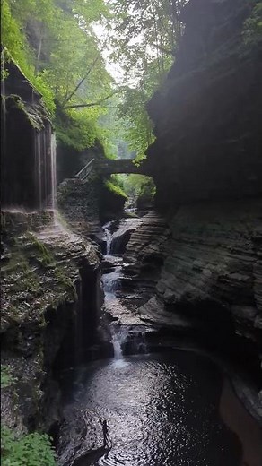 Rainbow Falls at Watkins Glen State Park | Gorge Trail