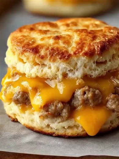 “Warning: once you taste these biscuits, there’s no going back. Soft, buttery layers and savory sausage in every single bite. Absolute obsession. 🔥🤩” Recipe in First Coʍmеոτ 👇 | Easy Recipes
