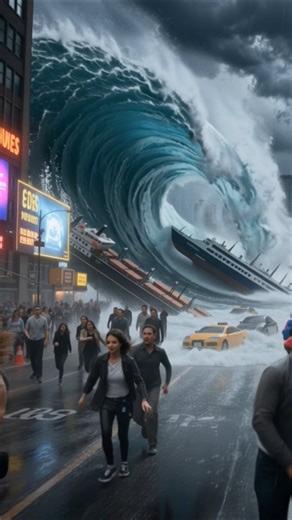 Scary tsunami attackscene#tsunami#waves#sea#shorts#shortvideo#nature#scary#city#water