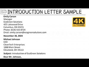 How To Write Introduction Letter with Sample and Explanation | Writing Tutorials