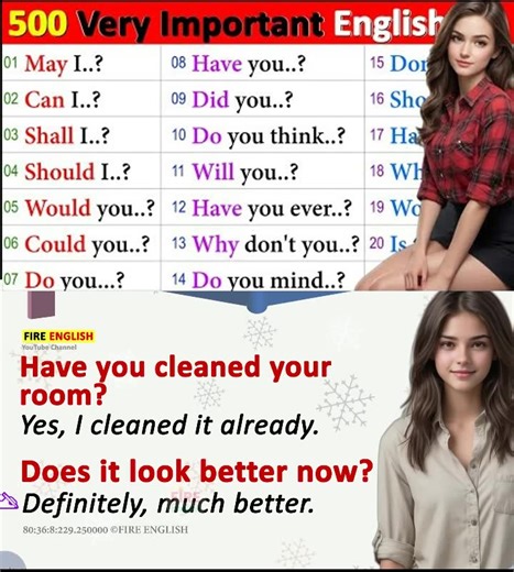 📚 Daily English Conversations || Learn English || English Speaking Practice for Beginners 🔥 Welcome to Best English Online! In this video, you'll practice more than 400 short English questions and answers to improve your speaking fluency, listening skills, and vocabulary. These are real-life, daily use sentences that you can use in conversations with friends, family, coworkers, and strangers. Whether you're a beginner or just want to brush up your skills, this English conversation Q&A practice