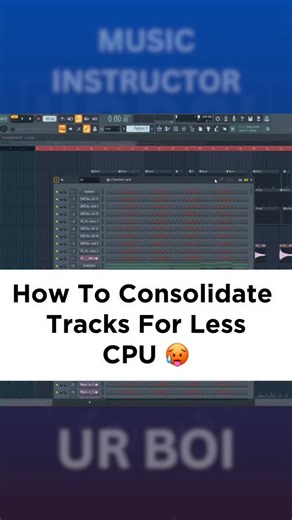 1.9K views · 83 reactions | How To Consolidate Track For Less CPU Usage 掠 . . . #musicproducer #flstudio #tutorial #tipsandtricks | UrBoi Muzic | Facebook