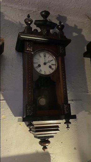 Antique rare Junghans musical Vienna miniature wall clock.