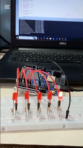 How I can write ✍️ running led lights by coding in Arduino Uno R4 WiFi #arduinouno #arduino