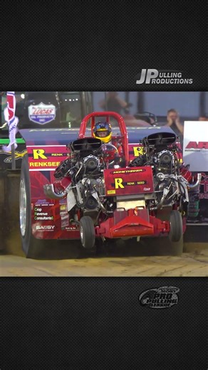 "Renk Seed Money Maker" Super Modified Tractor pulling at the 2024 America's Pull in Henry, IL!