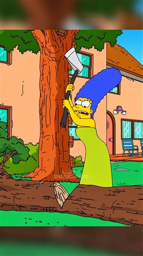 MARGE TEM TALENTO PRA SER LENHADORA!? #simpsons
