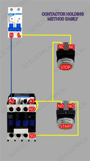 Contactor Wiring Diagram Easily #contactor #contactorwiring #electrical #electricalindia