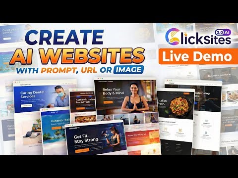 ClickSites 2.0: Create Websites With Image, URL or Prompt With AI