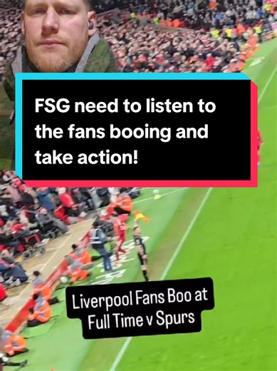 FSG need to listen to the fans booing and take action! #liverpool #arneslot #football #soccer #fyp