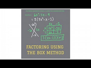 How To Factor Using The X (or diamond) and Box Method-- Step-by-Step | Math with Caroline