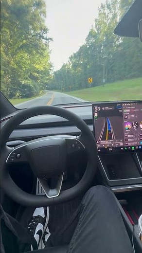 FSD 14.3.4 Scary Highway Curve at Speed with "What's Up Danger" Spider-Man Drop 😱🔥