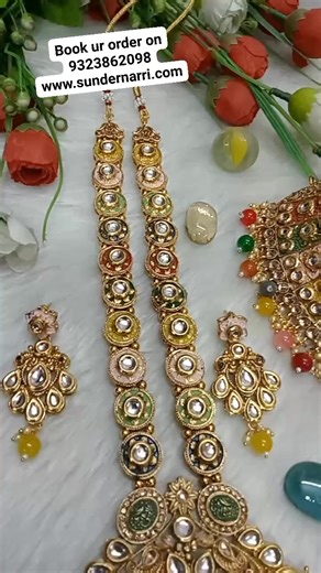 7.5K views · 73 reactions | Book ur order on 9323862098 #polkikundanchoker #polkinecklace #multicolor #trendingJwellery #sundernarri #shivaycreativearts #meenanecklace #necklacecombo #meenachoker #meenalongneckset #combo #bestforsaree #designoftheday #goldplated @shivay_creative_arts_jwellery @sundernarriofficial | Shivay Creative Arts | Facebook