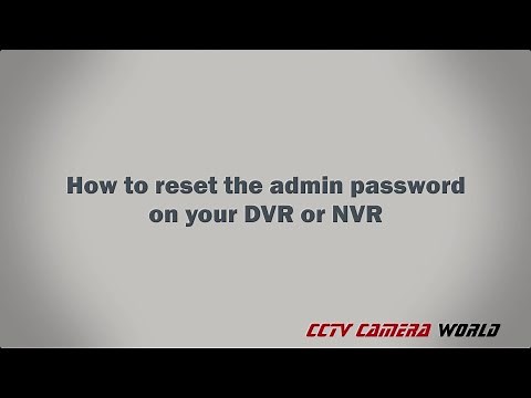 How to reset the admin password on your Avalonix DVR or NVR