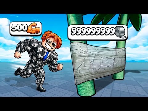 I EVOLVED MY STRENGTH TO BEAT UNLIMITED TAPE IN ROBLOX (Did I succeed?)
