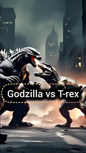 Godzilla vs T-rex fight || comparison
