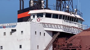 So here we go!! #BarkerBark #2 of the day with Captain Newland of the James R Barker but this time it wasn’t for me it was for Miss Edna and it wasn’t a Captain Salute it was a Master Salute!!! Today’s was just incredible… probably one of the best if not THE best of the season thus far… WOW!!! Thank you Captain that rocked!!! They are loaded with taconite (iron ore pellets) from Two Harbors and are on their way to Indiana Harbor right now… Looking forward to their return trip up!! More to come s