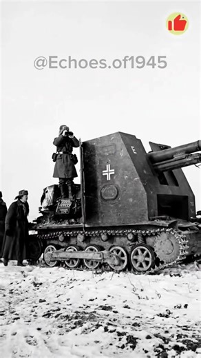 Rare Footage of the German Sturmpanzer I Bison ❄️ | WWII History #shorts