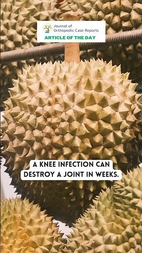 A knee infection can destroy a joint in weeks.