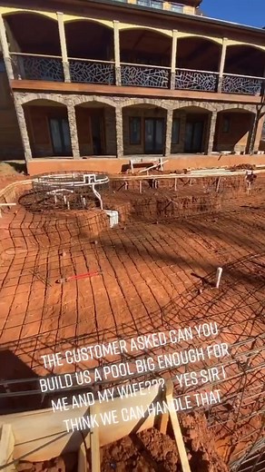 Pool Kings Monster build! #design #DontSweatIt #pool #BiggerIsBetter #poolparty #sunsout #Paradise #landscape #construction #playtime #architecture #