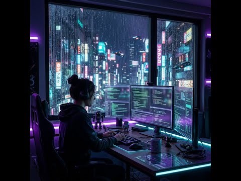 [Night Coding] Cyberpunk Synthwave 집중 BGM 1시간 🌃 개발, 야근, 몰입