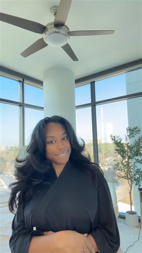 Queen Kema 💎 MBA on Instagram: "It’s nothinggg like a Wake up & Go😌! I love my hair with Volume, HEAVY cut layers, styled with a little messy finish. The hair I wear from @lovee_brenda is a BIG factor in accomplishing my everyday look 😍 I ONLY wear RAW bundles, I DO NOT put heat on my hair besides when I first get it curled.. The hair retain curls even if i don’t add my rollers at night. (However me adding Velcro rollers plays a BIG part in keeping my hair styled)"