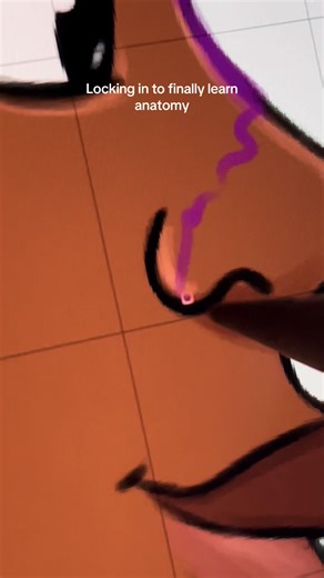 I lowkey think my cartoon skull looks weird😭 Has anyone else drawn semi realistic anatomy for their cartoon? If so post it in the comments! And if you have any tips/critiques I’d love to hear it!🥰 #skull #artanatomy #blackillustrator #characterart #artistsoftiktok