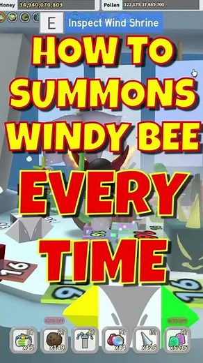 How to Summons a Wild Windy Bee - 100% GUARANTEED [BEE SWARM] #shorts