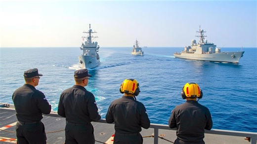 This is a coordinated signal - US Navy moves warships with allies near China