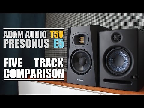 Adam Audio T5V vs Presonus Eris E5 || 5 Track Comparison